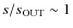$s/s_{\rm OUT}\sim 1$