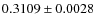 $ 0.3109 \pm 0.0028$