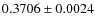 $0.3706 \pm 0.0024$