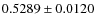 $ 0.5289 \pm 0.0120$