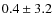 $0.4\pm3.2$