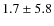 $1.7\pm5.8$