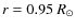 $r=0.95~R_\odot$