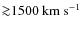 ${\ga}1500~{\rm km~s}^{-1}$
