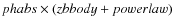 $phabs \times (zbbody + powerlaw)$