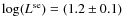 $\log(L^{\rm se})=(1.2\pm0.1)$