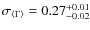 $\sigma_{\langle \Gamma \rangle}=0.27_{-0.02}^{+0.01}$