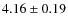 $4.16\pm0.19$