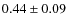 $0.44\pm0.09$
