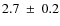 $2.7~\pm~0.2$