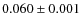 $0.060\pm0.001$