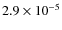 $2.9\times10^{-5}$