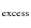 $_{\rm excess}$