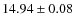 $14.94\pm0.08$