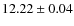 $12.22\pm0.04$