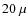 $20~\mu$