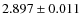 $2.897\pm0.011$