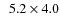 $\phantom{0}5.2\times4.0$