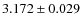 $3.172\pm0.029$
