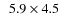 $\phantom{0}5.9\times4.5$