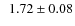 $\phantom{0}1.72\pm0.08$