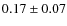 $0.17\pm0.07$