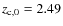 $z_{\rm c,0}=2.49$