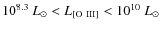 $10^{8.3}~L_{\odot}<L_{\rm [O~III]}<10^{10}~L_{\odot}$