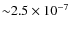 ${\sim} 2.5\times10^{-7}$