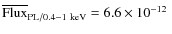 $\overline{\rm Flux}_{\rm PL/0.4-1~keV}=6.6\times 10^{-12}~$
