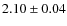 $2.10\pm0.04$