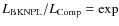$L_{\rm BKNPL}/L_{\rm
Comp}={\rm exp}$