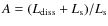 $A=(L_{\rm
diss}+L_{\rm s})/L_{\rm s}$