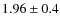 $1.96 \pm 0.4$
