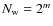 $N_{\rm w}=2^m$