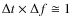 $\Delta t\times \Delta f\cong 1$