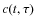 $c(t,\tau)$