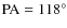 ${\rm PA} = 118^{\circ}$