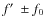 $f\hbox{$^\prime$ }\pm f_0$