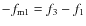 $-f_{\rm m1}=f_3-f_1$