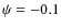 $\psi=-0.1$