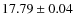 $17.79\pm0.04$