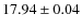 $17.94\pm0.04$
