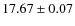 $17.67\pm0.07$