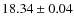 $18.34\pm0.04$
