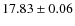 $17.83\pm0.06$
