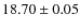 $18.70\pm0.05$