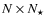 $N\times N_{\star}$