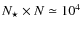 $N_{\star}\times N\simeq10^4$