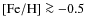 ${\rm [Fe/H]}\ga -0.5$